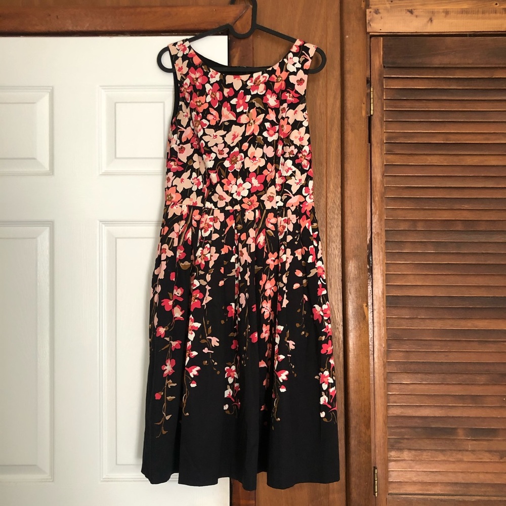 Talbots Floral Fit & Flare Dress with Pockets